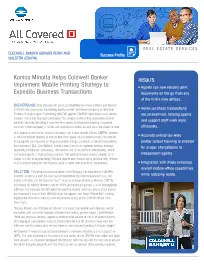 Coldwell Banker, Konica-Minolta, Carraway Office Solutions