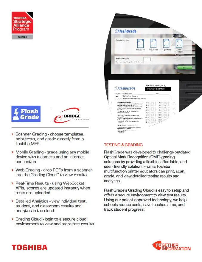 FlashGrade, Industry Solutions, Vertical Markets, Toshiba, Carraway Office Solutions