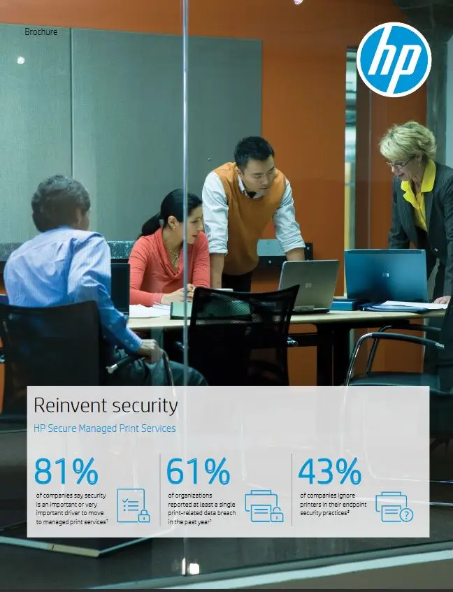 HP, Managed Print Services, Reinvent, Security, Brochure, HP, Hewlett Packard, Carraway Office Solutions