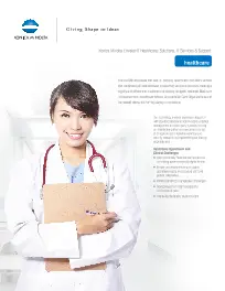 KM, Healthcare, Brochure, Konica-Minolta, Carraway Office Solutions