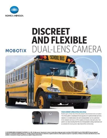 Mobotix, Dual Lens Camera, School Safety Solutions, Education, k-12, Konica Minolta, Carraway Office Solutions