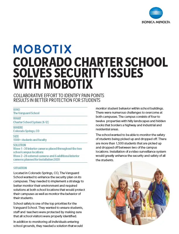 Mobotix, School Success Story, safety, education, students, children, Konica Minolta, Carraway Office Solutions