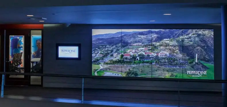 Pepperdine, Video Wall, Digital Signage, Toshiba, Carraway Office Solutions