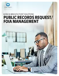 Public Records Request, FOIA, Konica-Minolta, Carraway Office Solutions