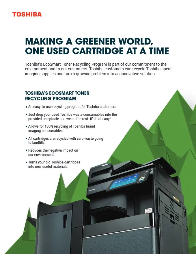 Toner Recycling Program, Toshiba, Carraway Office Solutions