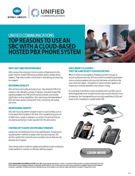 Unified Communications, Hosted PBX, Phone System, Konica Minolta, Carraway Office Solutions
