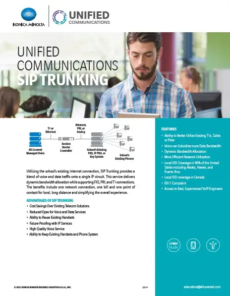 Unified Communications, SIP Trunking, Konica Minolta, Carraway Office Solutions