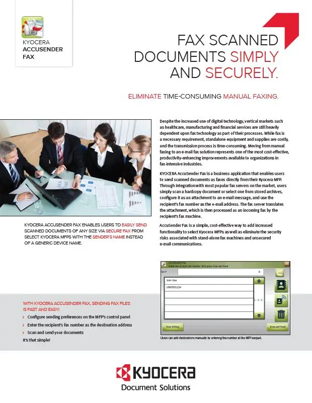Kyocera, Software, Capture, Distribution, Accusender Fax, Carraway Office Solutions