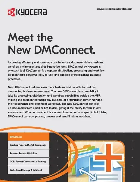 Kyocera, Software, Capture And Distribution, Dmconnect, Carraway Office Solutions