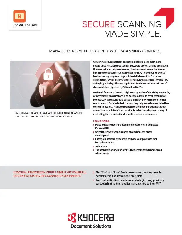 Kyocera,Software, Capture, Distribution, Private Scan, Carraway Office Solutions