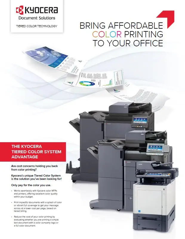 Kyocera, Software, Cost Control And Security, Tiered Color Monitor, Carraway Office Solutions