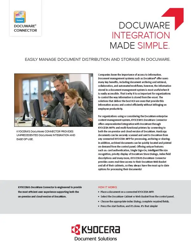 Kyocera, Software, Document Management, Docuware Connector, Carraway Office Solutions