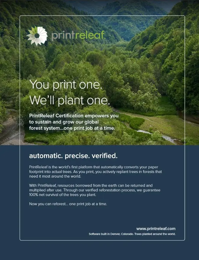 Full Brochure Cover, PrintReleaf, Carraway Office Solutions