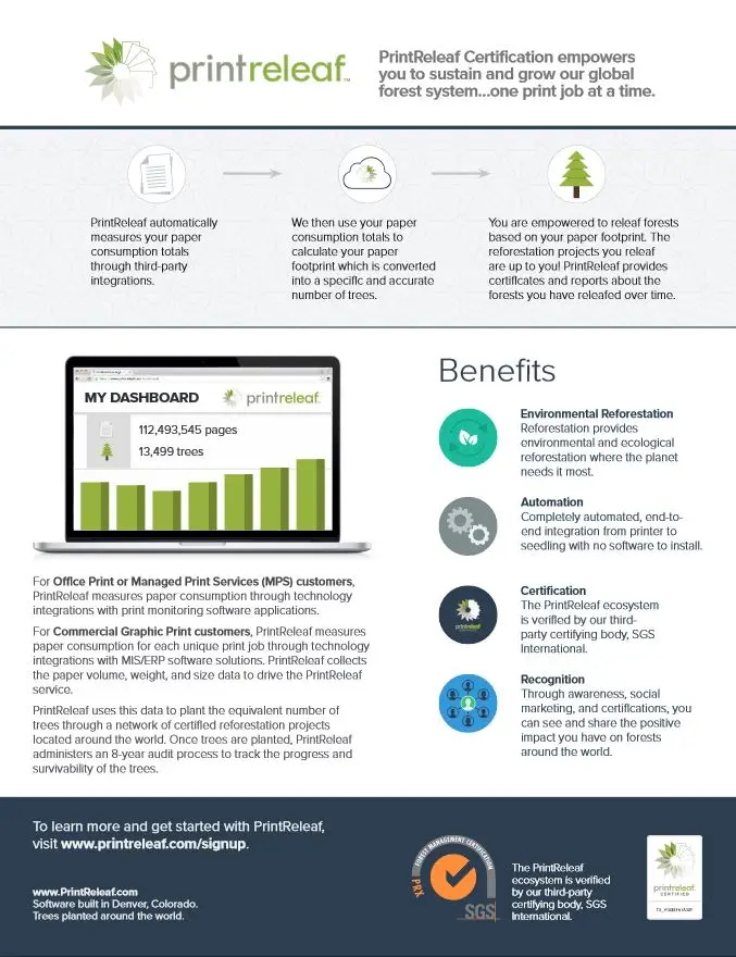 One Page Summary Flyer, PrintReleaf, Carraway Office Solutions