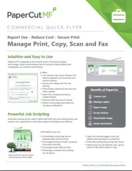 Papercut, Mf, Commercial, Carraway Office Solutions
