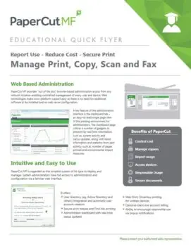 Papercut, Mf, Education Flyer, Carraway Office Solutions