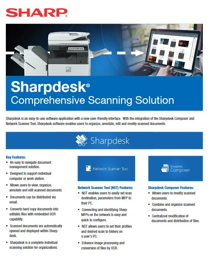 Sharp, Sharpdesk, scanning solution, Carraway Office Solutions