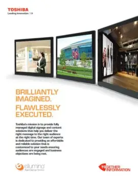 Ellumina, Digital Signage, Digital Signage, Toshiba, Carraway Office Solutions