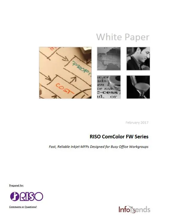 ComColor FW, white paper, Riso, Carraway Office Solutions