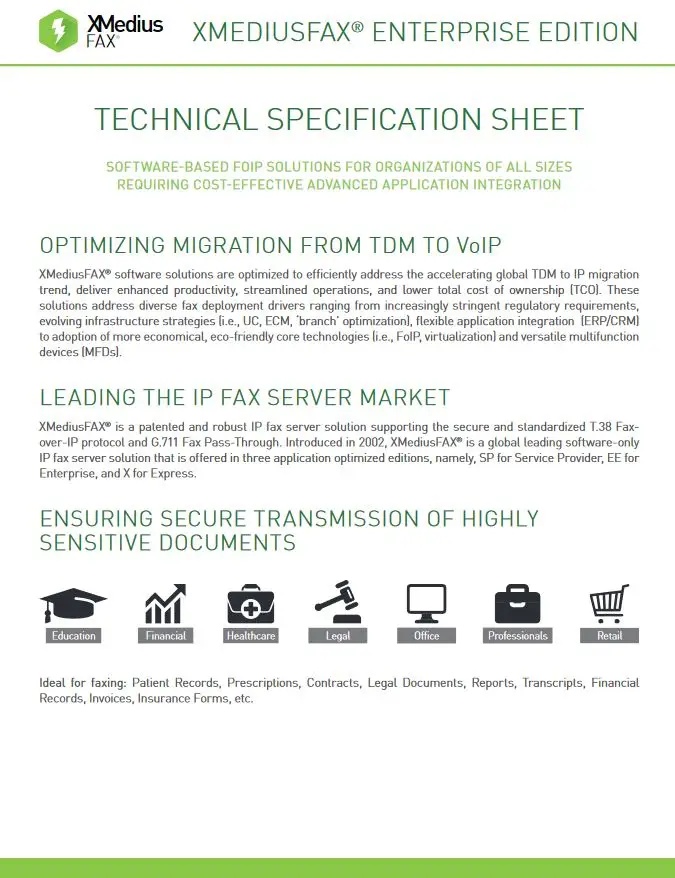 Xmedius Fax Enterprise Edition Brochure, XMedius Fax, Carraway Office Solutions