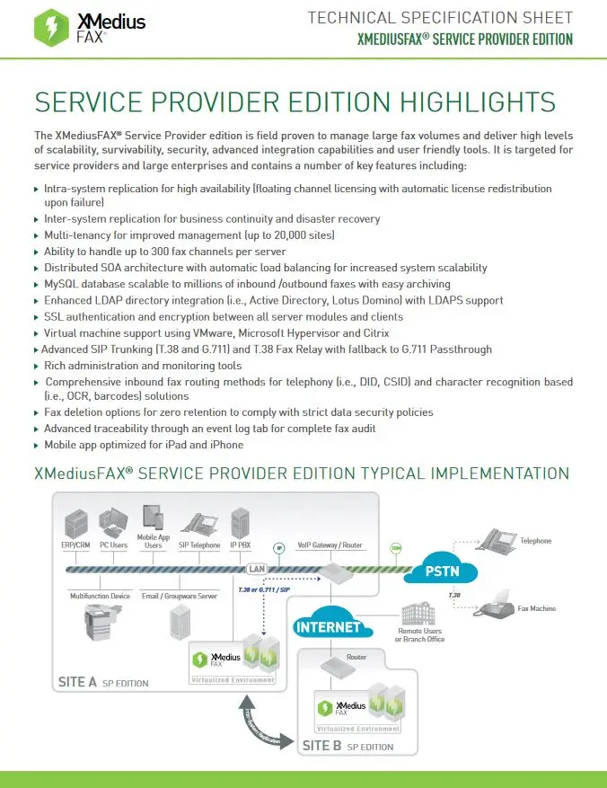 Xmedius Fax Service Provider Edition Brochure, XMedius Fax, Carraway Office Solutions